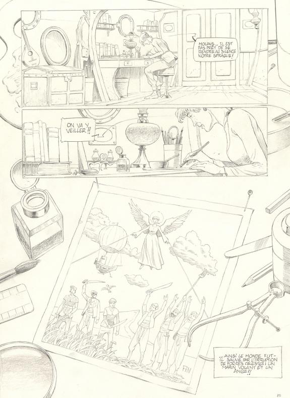 Olivier Roman - Sprague, Le Marin céleste, Planche originale