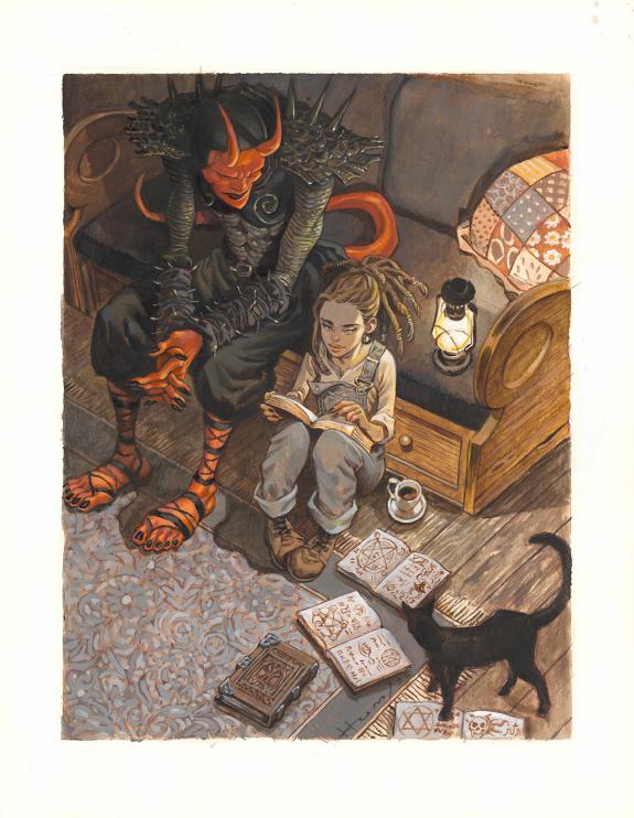 Josep Homs - Le Diable et Coral, Illustration originale in&eacute;d