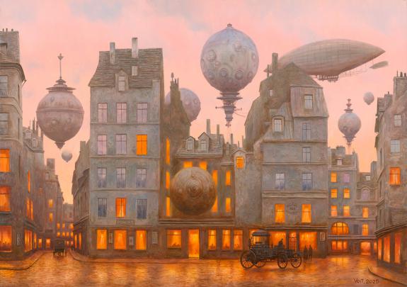 Vadim Voitekhovitch - G&eacute;om&eacute;trie du silence, peinture origina