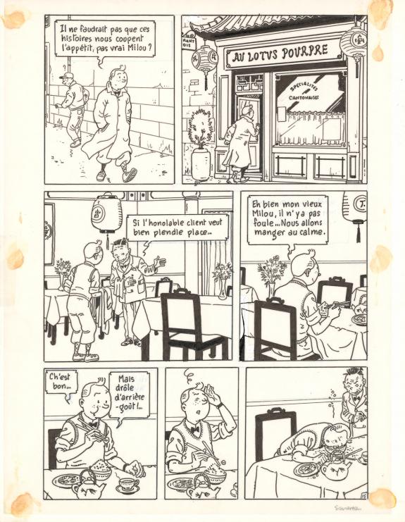 Didier Savard - Tintin, Objectif monde, Planche originale