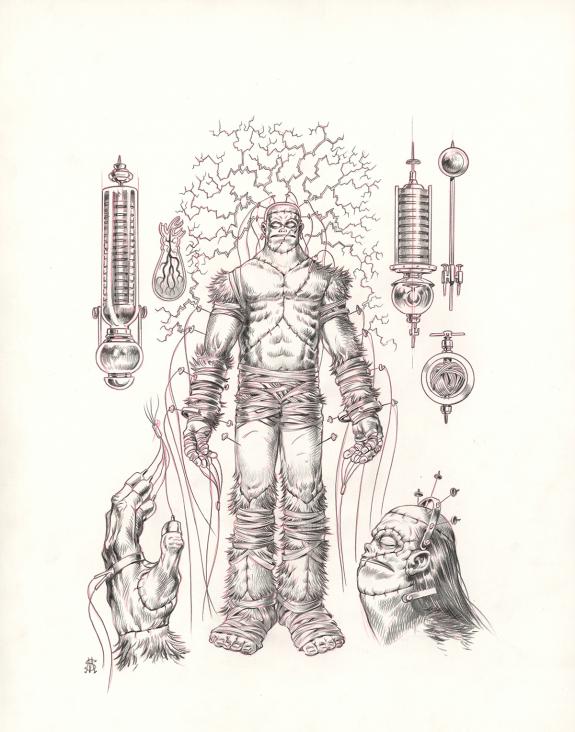 Stan Manoukian - Frankenstein, Illustration originale pour l