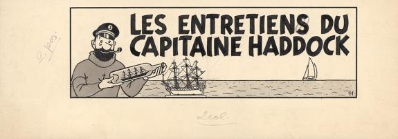 Herg&eacute; - Tintin, Illustration originale, pour les chroniques 