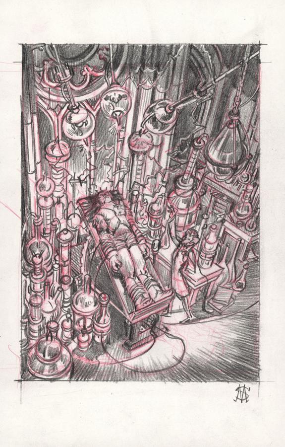 Stan Manoukian - Frankenstein, Crayonn&eacute; pr&eacute;paratoire de "La 