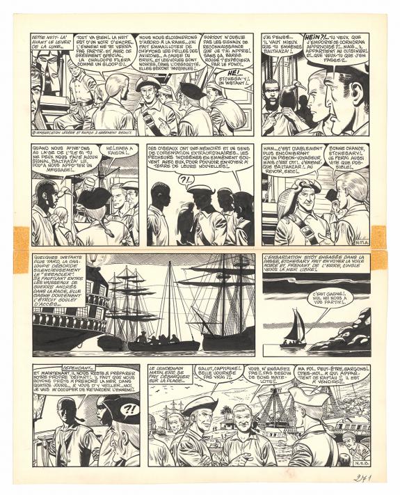 Victor Hubinon - Barbe-Rouge, Mort ou vif, Planche originale