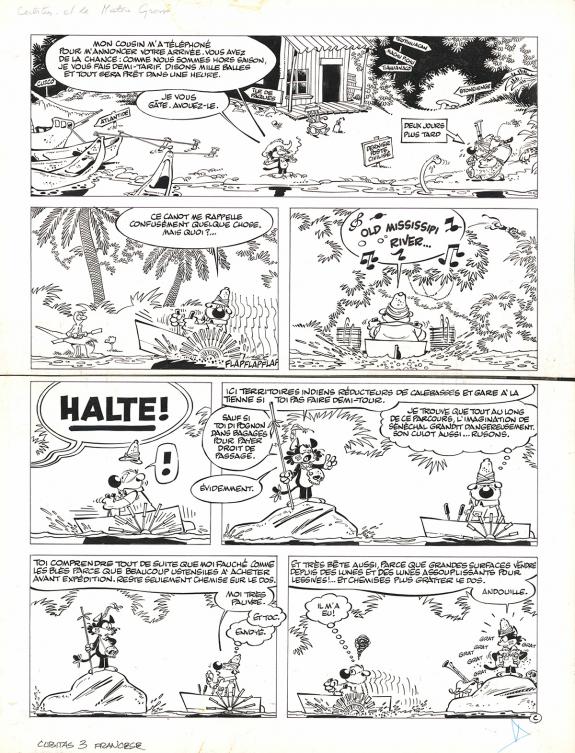 Dupa - Cubitus, Planche originale n&deg;3 du r&eacute;cit Cubitus et la