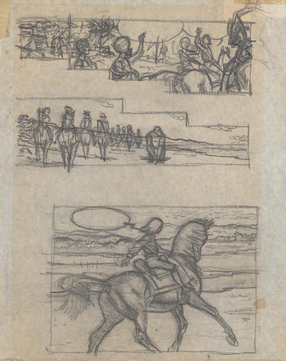 Paul Cuvelier - Corentin, Crayonn&eacute; pr&eacute;paratoire