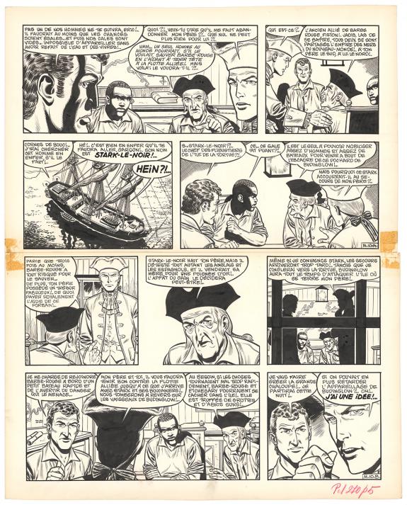 Victor Hubinon - Barbe-Rouge, Mort ou vif, Planche originale