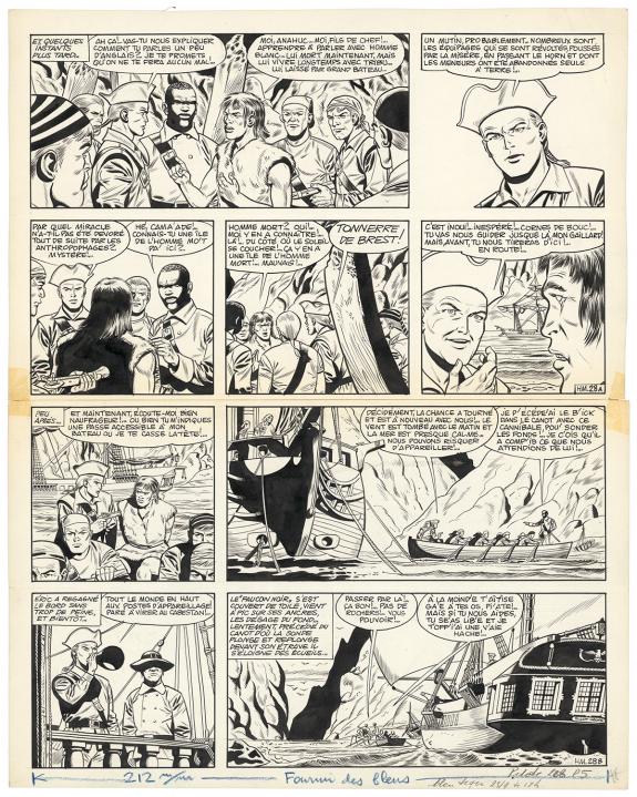 Victor Hubinon - Barbe-Rouge, L'&Icirc;le de l'homme mort, Planche