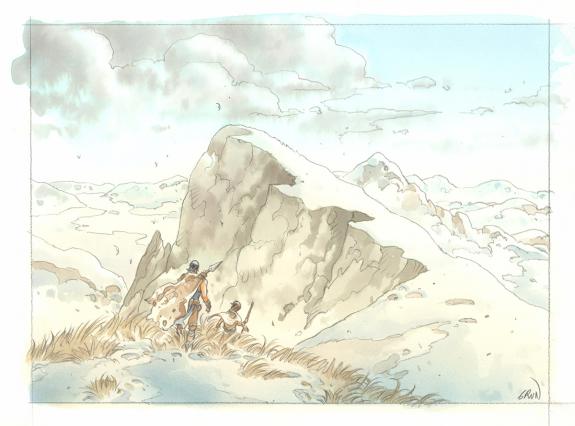 Grun - Les Hautes Herbes, Illustration originale pr&eacute;sente da