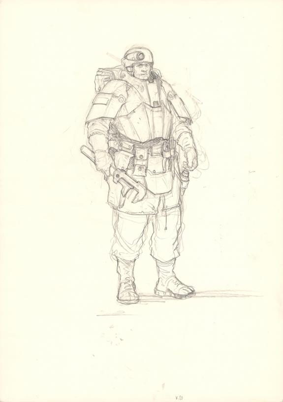 Karl Kopinski - Game AT 43, mecano, illustration originale