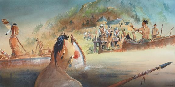 Patrick Prugne - Iroquois, Illustration originale