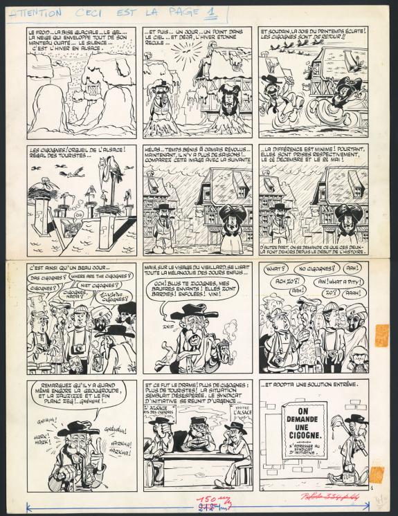 Marcel Gotlib - Les Dingodossiers , Planche originale 1 pour