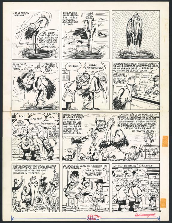 Marcel Gotlib - Les Dingodossiers , Planche originale 5 pour