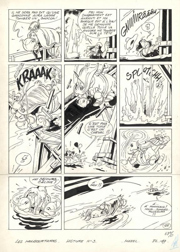 Mazel - Les Mousquetaires, La Tour de Nesle, Planche origina