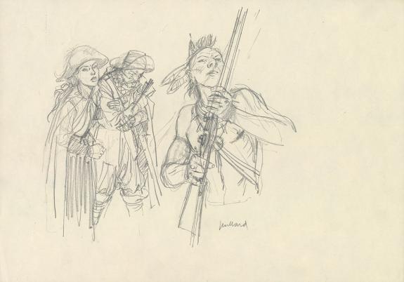 Andr&eacute; Juillard - Plume aux Vents, Illustration originale 