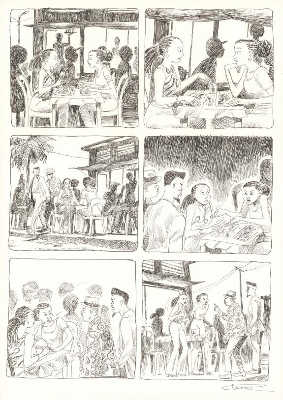 Cl&eacute;ment Oubrerie - Aya de Yopougon, Volume 7, Planche origin