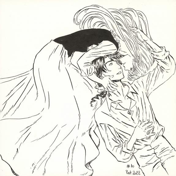 Patricia  Lyfoung  - La Rose &eacute;carlate , Illustration origina