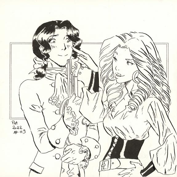 Patricia  Lyfoung  - La Rose &eacute;carlate , Illustration origina