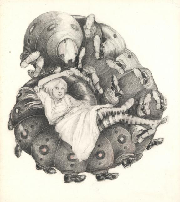Daria Schmitt - Caterpillar #2, Illustration originale r&eacute;ali