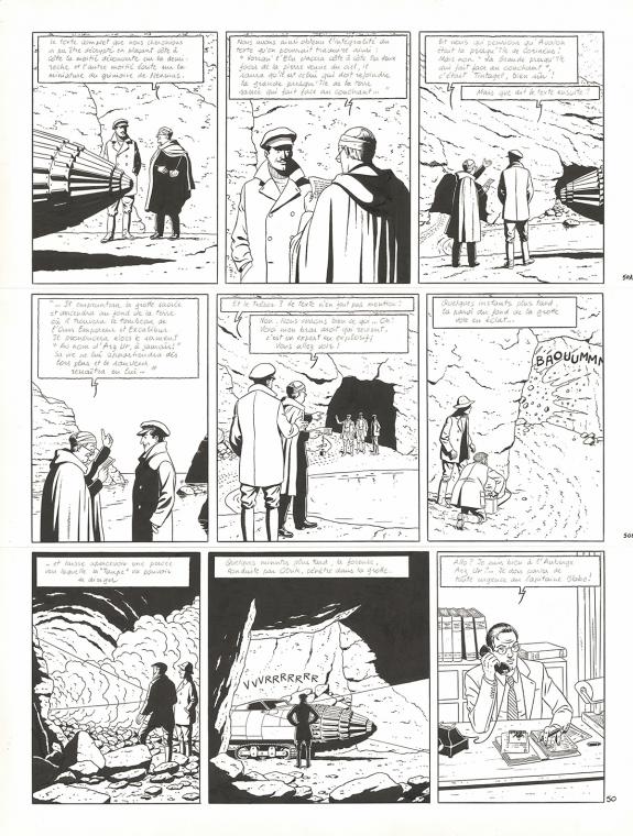 Andr&eacute; Juillard - Blake et Mortimer, Sign&eacute; Olrik, Planche ori