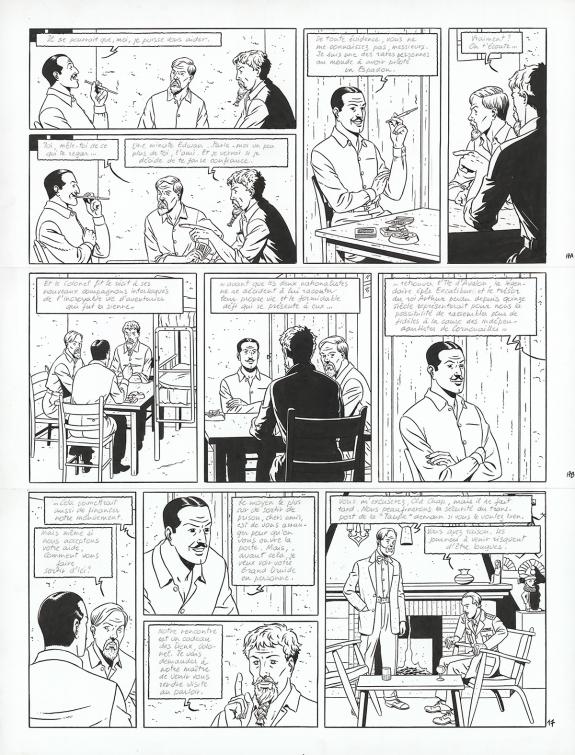 Andr&eacute; Juillard - Blake et Mortimer, Sign&eacute; Olrik, Planche ori