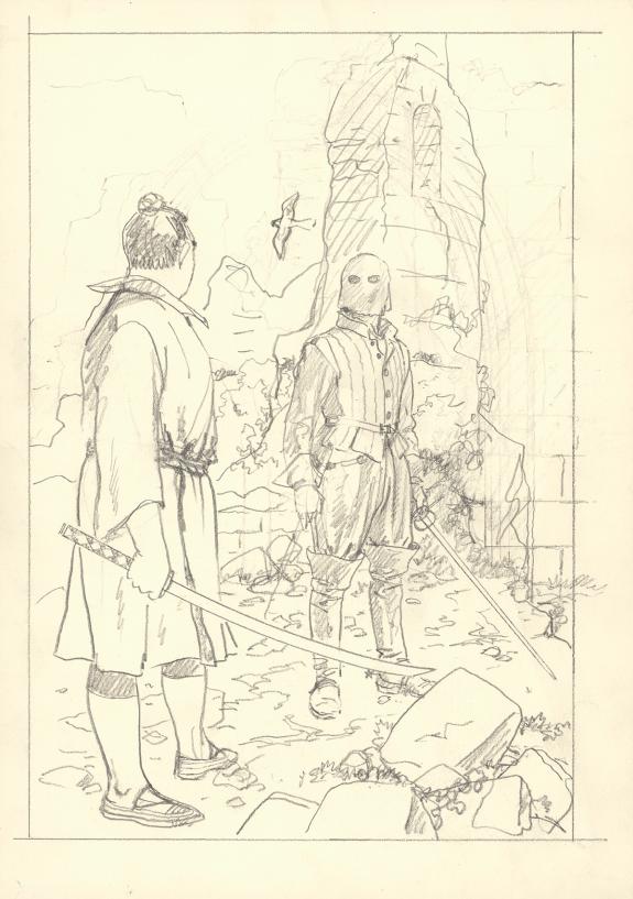 Andr&eacute; Juillard - Les 7 Vies de l'&Eacute;pervier, Hyronimus, Crayon