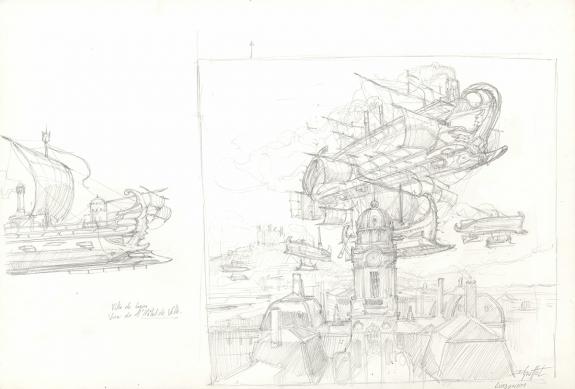 Didier Graffet - Steampunk, Imperator. Illustration original