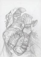 Didier Graffet - Les Royaumes d'&eacute;pines et d'os, Crayonn&eacute; ori