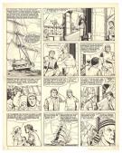 Victor Hubinon - Barbe-Rouge, D&eacute;fi au Roy, Planche originale