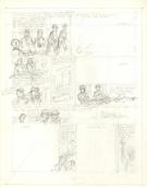 Bob De Moor - Tintin, "Les Gorilles de la vedette", crayonn&eacute;